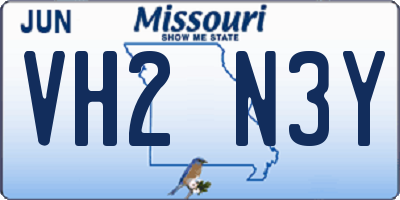 MO license plate VH2N3Y