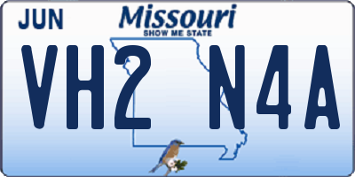 MO license plate VH2N4A