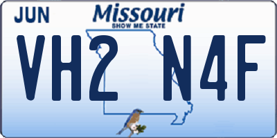 MO license plate VH2N4F