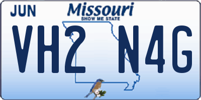 MO license plate VH2N4G