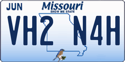 MO license plate VH2N4H
