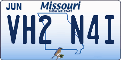 MO license plate VH2N4I