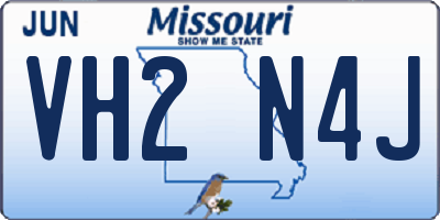 MO license plate VH2N4J