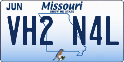 MO license plate VH2N4L