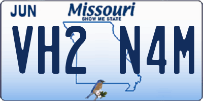MO license plate VH2N4M