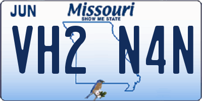 MO license plate VH2N4N