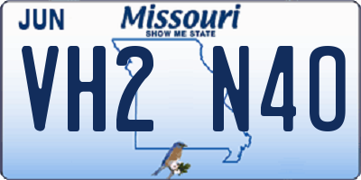 MO license plate VH2N4O
