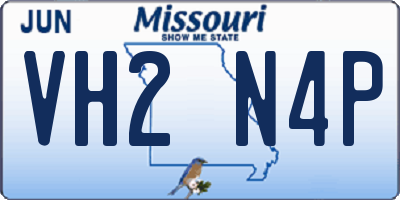 MO license plate VH2N4P