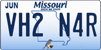 MO license plate VH2N4R