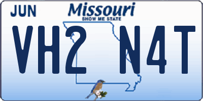 MO license plate VH2N4T