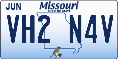 MO license plate VH2N4V