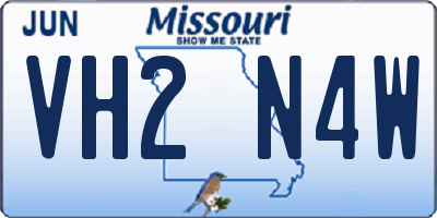 MO license plate VH2N4W