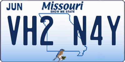 MO license plate VH2N4Y
