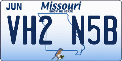 MO license plate VH2N5B