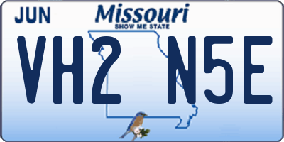 MO license plate VH2N5E