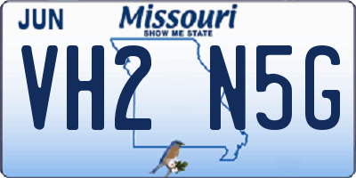 MO license plate VH2N5G