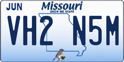 MO license plate VH2N5M