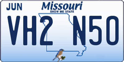 MO license plate VH2N5O