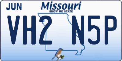 MO license plate VH2N5P