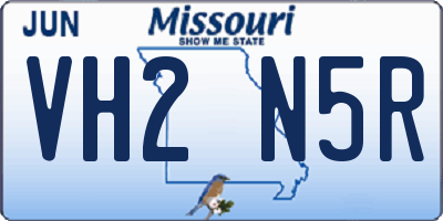 MO license plate VH2N5R
