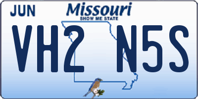 MO license plate VH2N5S