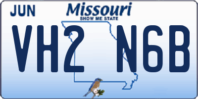 MO license plate VH2N6B