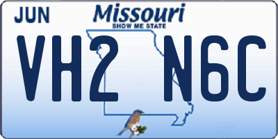 MO license plate VH2N6C