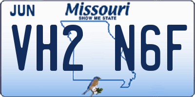 MO license plate VH2N6F