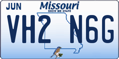 MO license plate VH2N6G