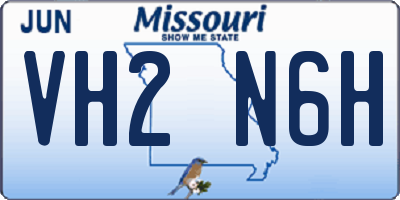 MO license plate VH2N6H