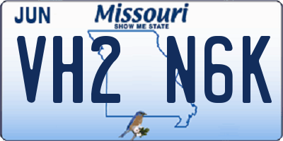 MO license plate VH2N6K