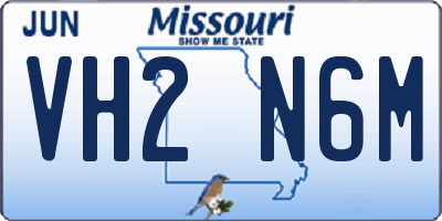 MO license plate VH2N6M
