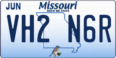 MO license plate VH2N6R