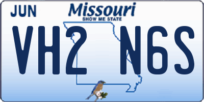 MO license plate VH2N6S