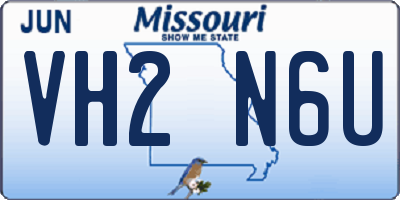 MO license plate VH2N6U