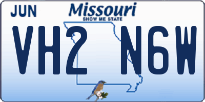 MO license plate VH2N6W