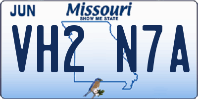 MO license plate VH2N7A