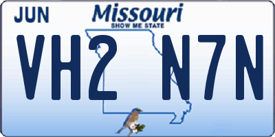 MO license plate VH2N7N