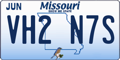MO license plate VH2N7S
