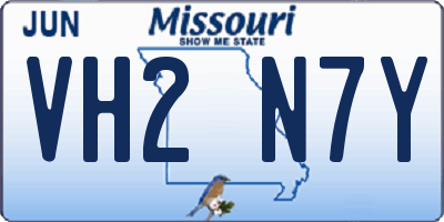 MO license plate VH2N7Y