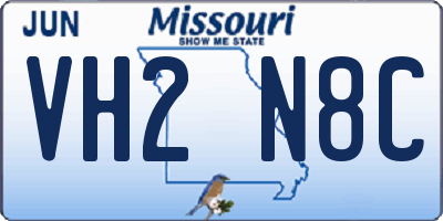 MO license plate VH2N8C