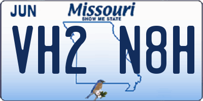 MO license plate VH2N8H