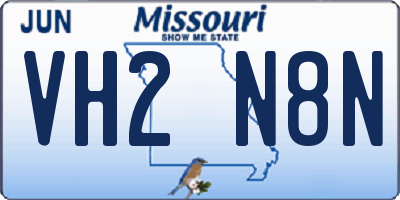 MO license plate VH2N8N
