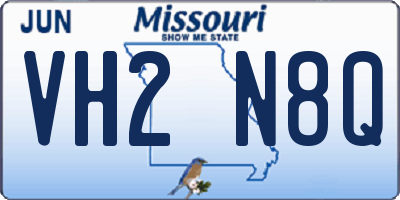 MO license plate VH2N8Q