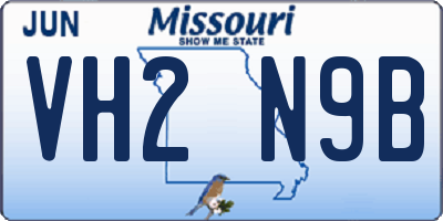MO license plate VH2N9B