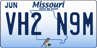 MO license plate VH2N9M
