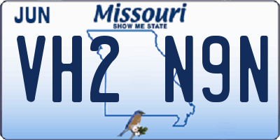 MO license plate VH2N9N