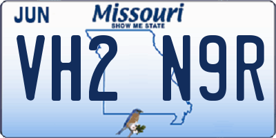 MO license plate VH2N9R