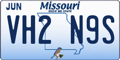 MO license plate VH2N9S
