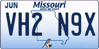 MO license plate VH2N9X